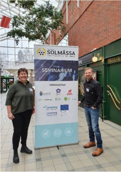 Marit Ragnarsson and David Börjesson at the Solar Energy Fair in Dalarna