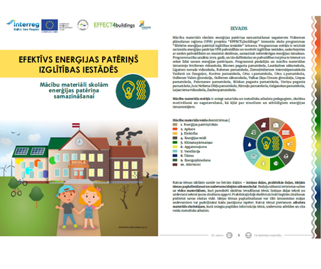 Study materials “Efficient energy consumption in educational institutions”