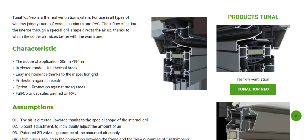 TunalTopNeo is a thermal ventilation system